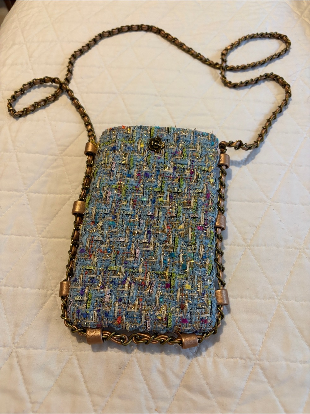 Montana West Tweed Crossbody Phone Bag